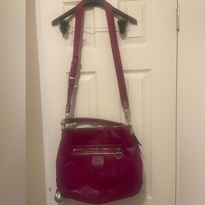 Coach pink/purple Patton leather purse no peeling the only real wear is inside